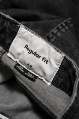 Ban Restructure Stretch Denim Flare Jeans 伴重製系列 黑丹寧拼接喇叭褲 A