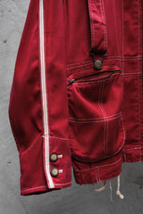 PAODELO Vintage Rayon/Cotton Work Jacket with Suspender 日本古著 人造絲混棉吊帶工裝夾克