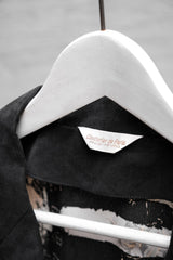 Couturier de Paris Vintage Tencel Printed Blazer Jacket 日本古著 天絲拼接印花 短板墊肩西裝夾克