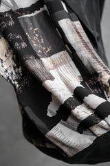 Couturier de Paris Vintage Tencel Printed Blazer Jacket 日本古著 天絲拼接印花 短板墊肩西裝夾克