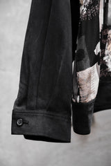 Couturier de Paris Vintage Tencel Printed Blazer Jacket 日本古著 天絲拼接印花 短板墊肩西裝夾克