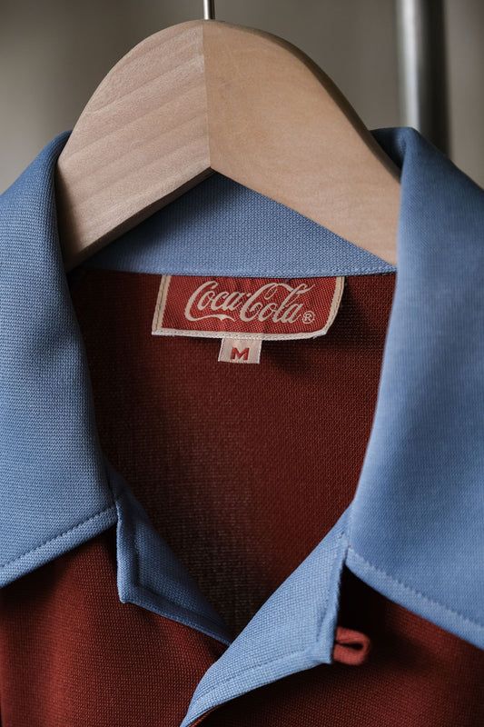 Coca Cola 1990's Vintage 2-Tone Polyester Shirt Coca-Cola early two-tone polyester shirt