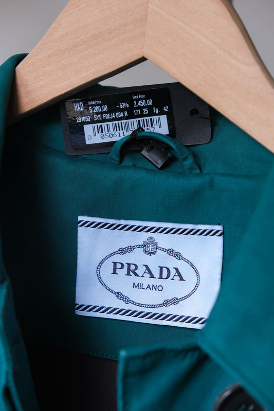 Prada Trench Coat Made in Romania Water-repellent classic belted trench coat