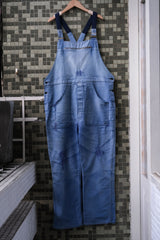 1950~60’s “Beau-Fort” French Indigo Moleskin Dungarees Overalls 古著法國工裝藍染鼴鼠皮吊帶褲 Boro縫補