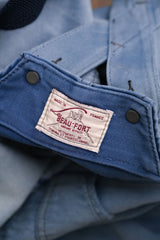 1950~60’s “Beau-Fort” French Indigo Moleskin Dungarees Overalls 古著法國工裝藍染鼴鼠皮吊帶褲 Boro縫補
