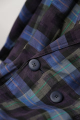 ”International Spotlight Clothing” Vintage Viscose  Linen Plaid Blazer Jacket 復古人造絲混麻料格紋西裝外套