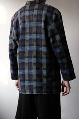 ”International Spotlight Clothing” Vintage Viscose  Linen Plaid Blazer Jacket 復古人造絲混麻料格紋西裝外套
