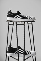 White Mountaineering x ADIDAS Superstar Slip-On PK 'Black White 白山x愛迪達 聯名款 貝殼頭繃帶鞋