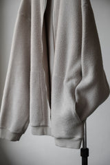 CONFECT nest Robe Napped Brush Cotton Linen Zip Tops Japanese designer brand fleece double zipper stand collar jacket