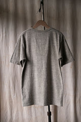 ORGUEIL Henley Tee - BrownJapanese vintage brand slub yarn knitted Henley collar cotton short sleeves made in Japan