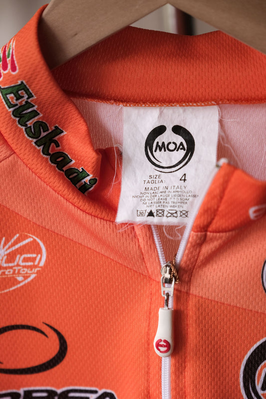 "MOA" Bikewear Cycling Jersey Italian-made retro half-zip cycling jersey orange