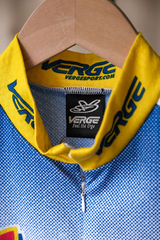 ”VERGE” Bikewear Cycling Jersey 波蘭製 復古半拉鍊自行車衣 紅/藍/白