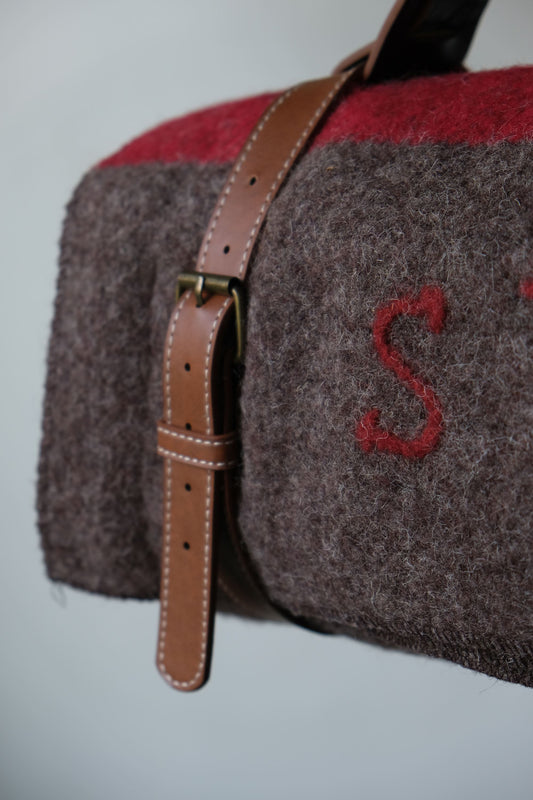 Swiss Wool Army Blanket Synthetic Belt 瑞士羊毛軍毯加合成皮帶