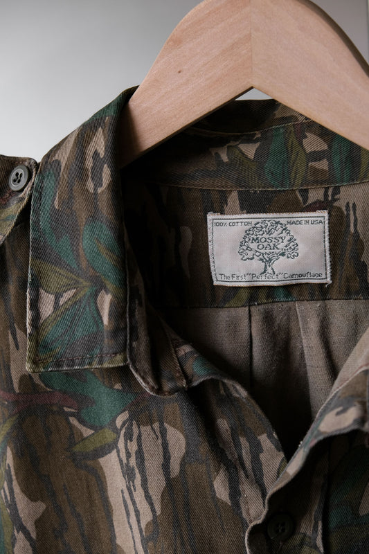 Mossy Oak Camouflage Shirt Made in USA美國戶外品牌 迷彩印花襯衫 美國製