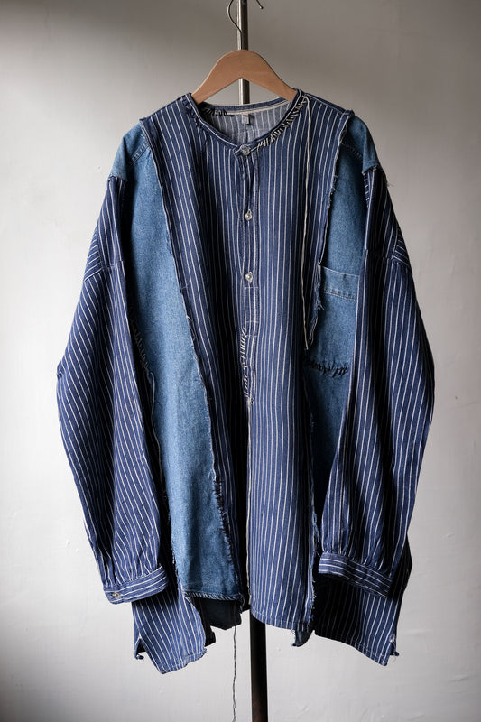 Ban Restructure Hand sewing Denim Cuts Shirt G style