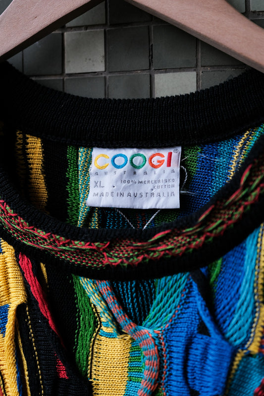 COOGI Vintage 3D Knit Sweater 澳洲羊毛品牌 彩色立體編織毛衣