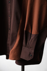 JieDa 24A/W SWITCHING SHIRT 日本人デザイナーブランド 異素材ステッチシャツ
