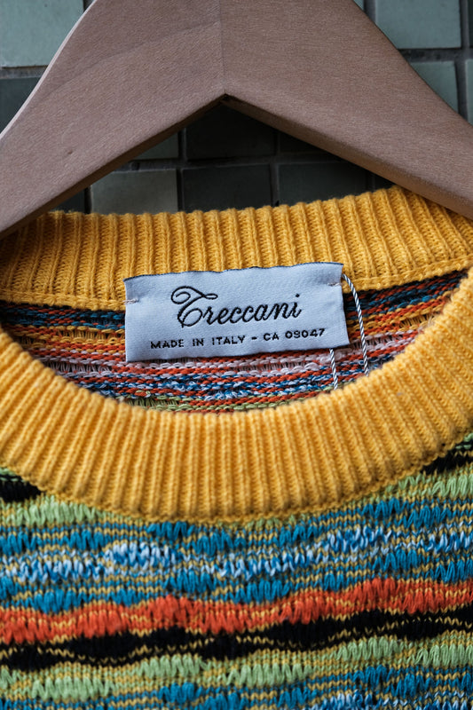 ”Treccani” Vintage 3D Knit Sweater （COOGI STYLE）彩色立體編織毛衣 義大利製