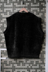 HAVERSACK 5G Feather Yarn Crew Vest Japanese designer brand imitation wool yarn knitted wide shoulder vest
