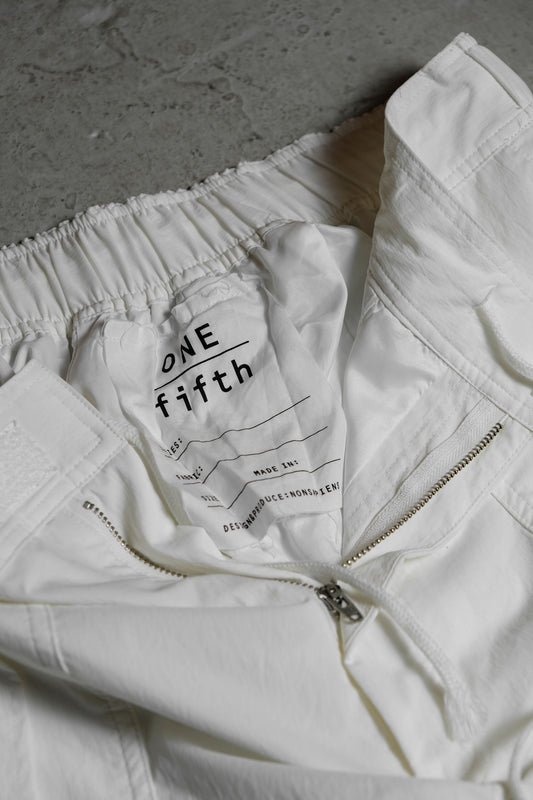 ONEfifth White Nylon Cargo Pants 日本設計師品牌 尼龍軍裝口袋工作褲 日本製