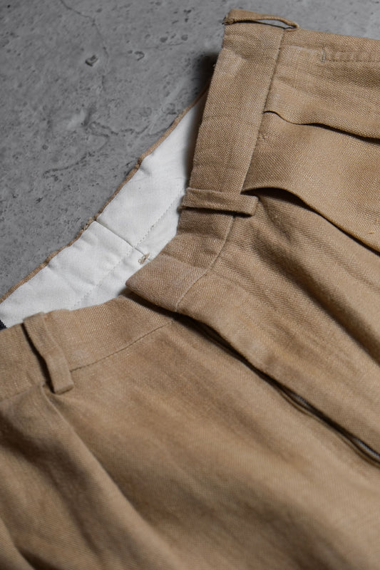 Polo Ralph Lauren Linen Tuck Pants Made in USA 羅夫·勞倫 亞麻打褶寬褲 美國製