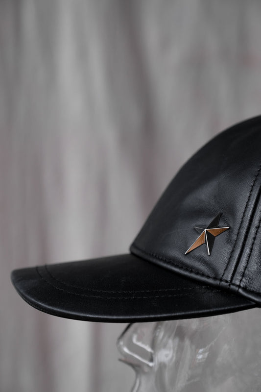 MUGLER x H&M Leather Baseball Cap 設計師聯名 真皮棒球帽