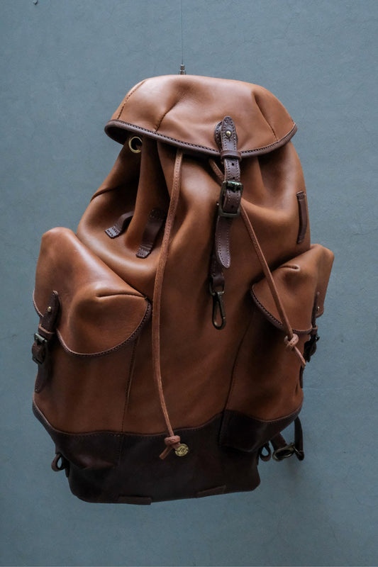 HEYOU Handmade Retro Army Backpack 復刻瑞士軍用包 全皮革版本