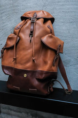 HEYOU Handmade Retro Army Backpack 復刻瑞士軍用包 全皮革版本