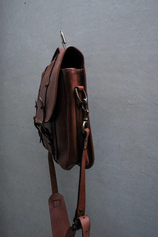 Polo Ralph Lauren Brown Leather Messenger Bag 全皮革復古信差包