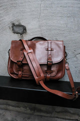 Polo Ralph Lauren Brown Leather Messenger Bag 全皮革復古信差包