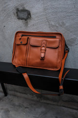 PORTER BARON 2 Way All-Leather Briefcase Shoulder Bag Camel 吉田鞄 全皮革公事包 駝色 日本製