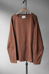 STILL BY HAND 18S/S Long Sleeve T-shirt Japanese designer brand simple long sleeve Tee camel color