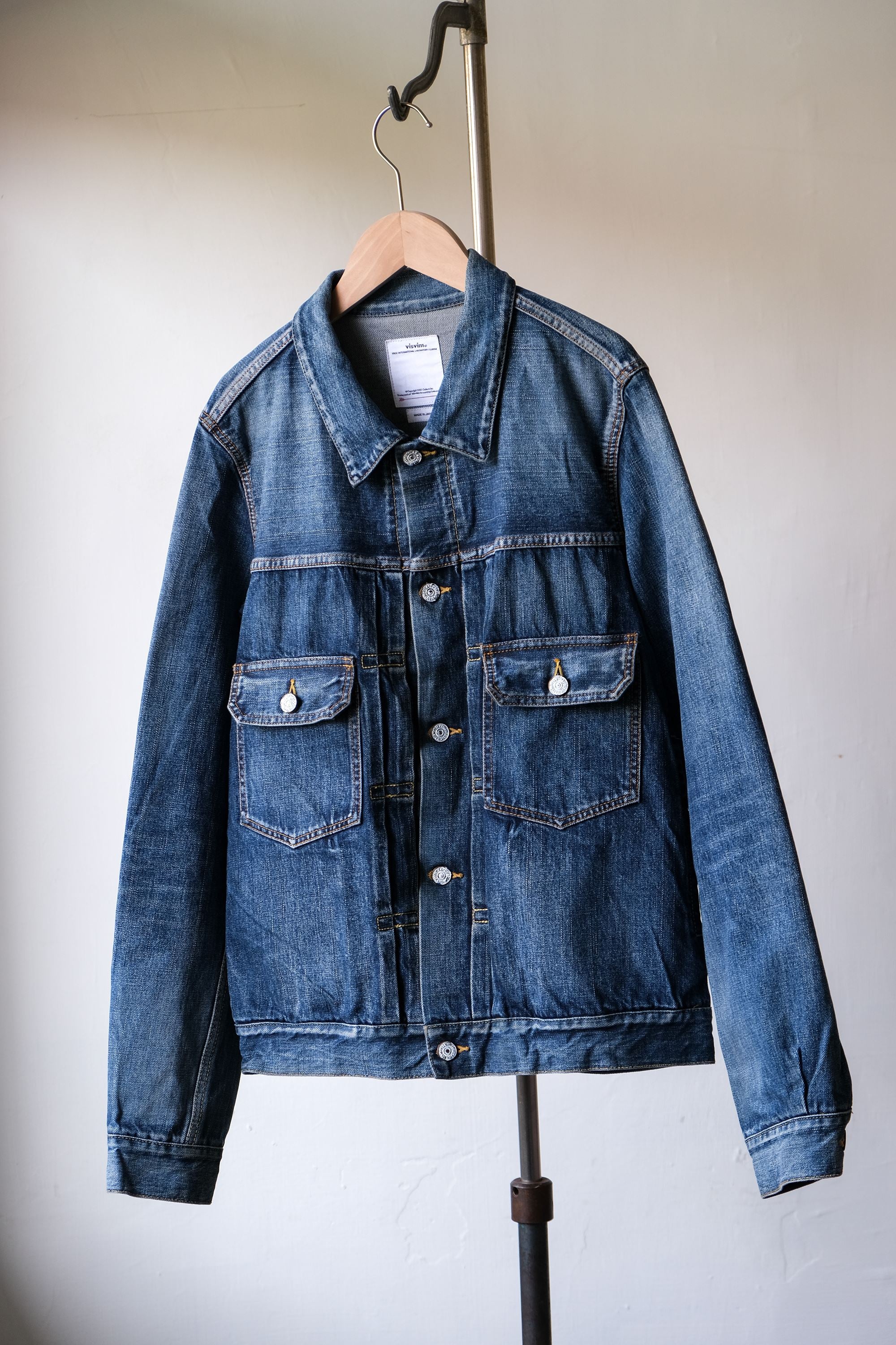 VISVIM 19A/W SS 101 JKT DRY DMGD-1000 中村世紀水洗丹寧夾克日本製