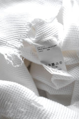 ANCELLM Damage Waffle Crew L/S T-Shirt 日本設計師品牌 華夫格破壞內搭長袖 白