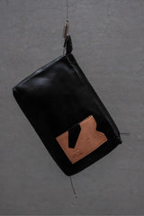 CROQUIS Leather Patch Pouch Clutch Bag 中國設計師品牌 植鞣皮革補丁手拿包