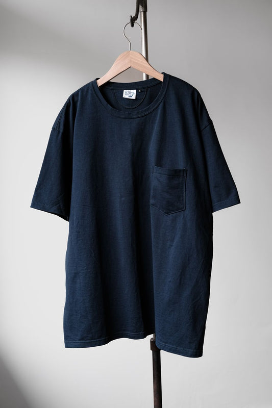 orslow Indigo Pocket Tee Japanese replica brand blue dye pocket tee made in Japan