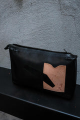 CROQUIS Leather Patch Pouch Clutch Bag 中國設計師品牌 植鞣皮革補丁手拿包