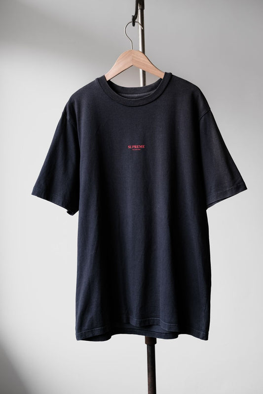 Supreme F/W18 First and Best Tee Navy Small Slogan Short T