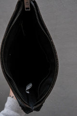 CROQUIS Leather Patch Pouch Clutch Bag 中國設計師品牌 植鞣皮革補丁手拿包