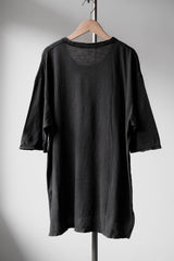 WIZZARD「Oscillations Circle Again」カットソーTシャツ 日本のデザイナーブランド Tianzhu コットン ドロップショルダー ワイドバージョン プリント ショートTシャツ