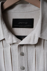 Professor.E 24SS - Pleated Long Shirt Beige