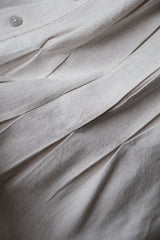Professor.E 24SS - Pleated Long Shirt Beige
