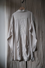 Professor.E 24SS - Pleated Long Shirt Beige
