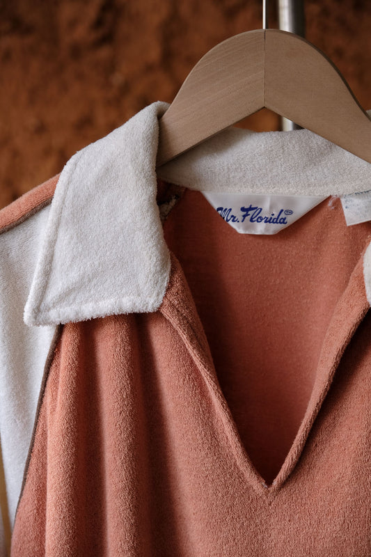 1970's Vintage “Mr. Florida” Terry Cloth Open Collar Shirt Vintage terry terry material open collar shirt