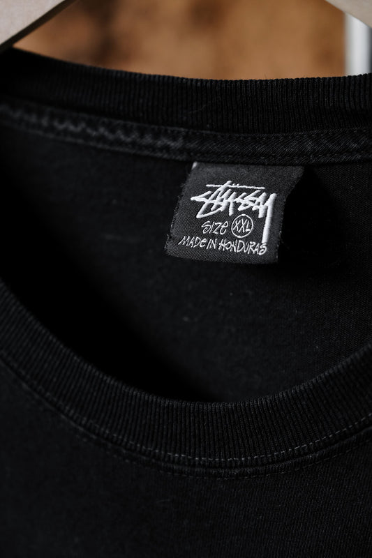 Stussy Logo Washed Tee plain washed short T