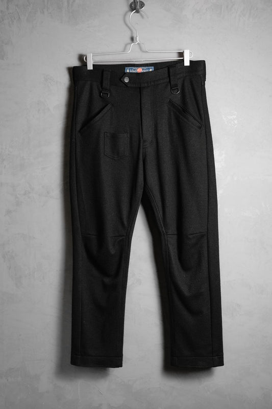 ブラックミーンズ ストレッチスラックス 日本のパンクデザイナーブランドのウールとコットンの混紡ストレッチパンツ