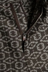 1970’s Vintage Pattern Polyester Flared Pants 70年代古著印花滌綸喇叭褲 Talon Zipper