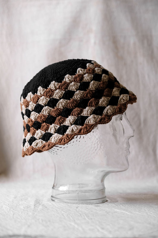 SSU Seashell Stitch Crochet Bucket Hat 義大利設計師品牌 手工鉤織貝殼紋漁夫帽