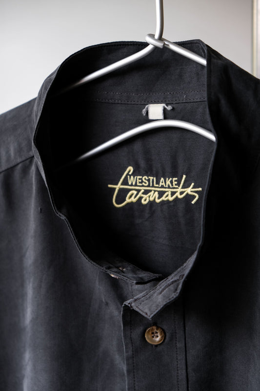 “Westlake Casuals” No Collar Shirt 復古人造纖維無領襯衫