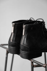 The Last Conspiracy LIEBSNE Waxed Suede Zip Boots Danish handmade shoe brand waxed suede rear zipper short boots